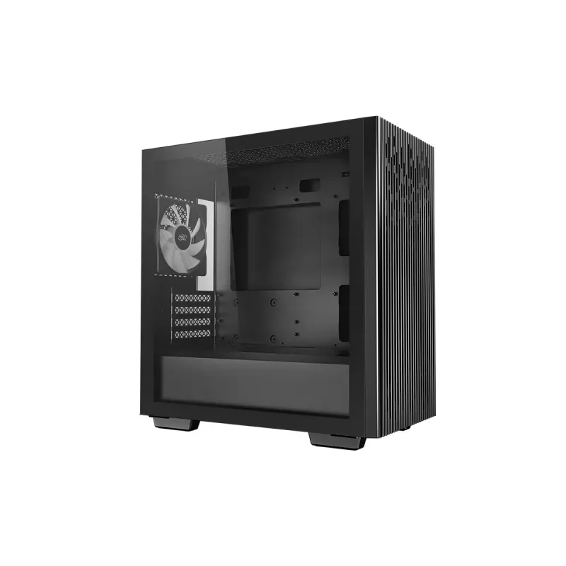 PC-Gehäuse DeepCool MATREXX 40 3FS Micro Tower — Micro ATX/Mini-ITX, gehärtetes Glas, 3x140/2x120 Lüfterunterstützung, GPU bis zu 320 mm, 2x3,5 Zoll + 2x2,5 Zoll, Schwarz