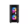 PC-Gehäuse DeepCool MATREXX 40 3FS Micro Tower — Micro ATX/Mini-ITX, gehärtetes Glas, 3x140/2x120 Lüfterunterstützung, GPU bis zu 320 mm, 2x3,5 Zoll + 2x2,5 Zoll, Schwarz