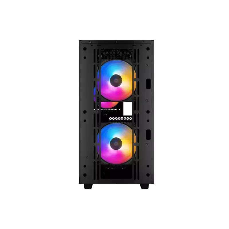 PC-Gehäuse DeepCool MATREXX 40 3FS Micro Tower — Micro ATX/Mini-ITX, gehärtetes Glas, 3x140/2x120 Lüfterunterstützung, GPU bis zu 320 mm, 2x3,5 Zoll + 2x2,5 Zoll, Schwarz