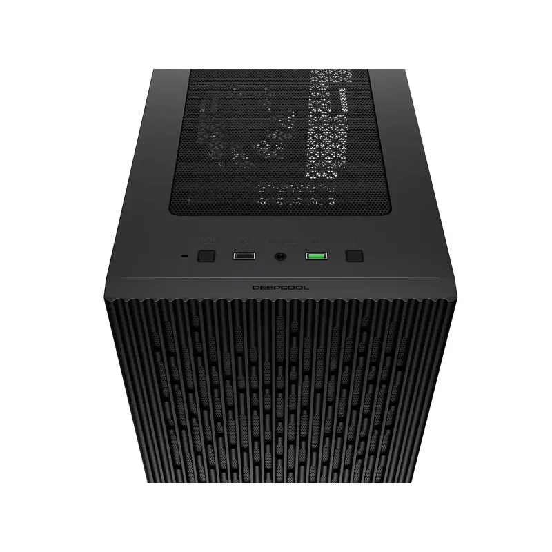 PC-Gehäuse DeepCool MATREXX 40 3FS Micro Tower — Micro ATX/Mini-ITX, gehärtetes Glas, 3x140/2x120 Lüfterunterstützung, GPU bis zu 320 mm, 2x3,5 Zoll + 2x2,5 Zoll, Schwarz