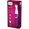 Bikinitrimmer Philips Essential BRT383/15, 3 Längenstufen, AA-Batterie, 120 Min. Laufzeit, Weiß/Violett