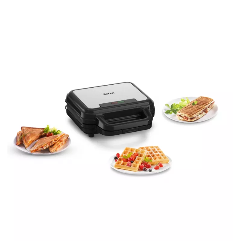 Tefal SW383D10 Sandwichmaker 700 W Schwarz, Edelstahl