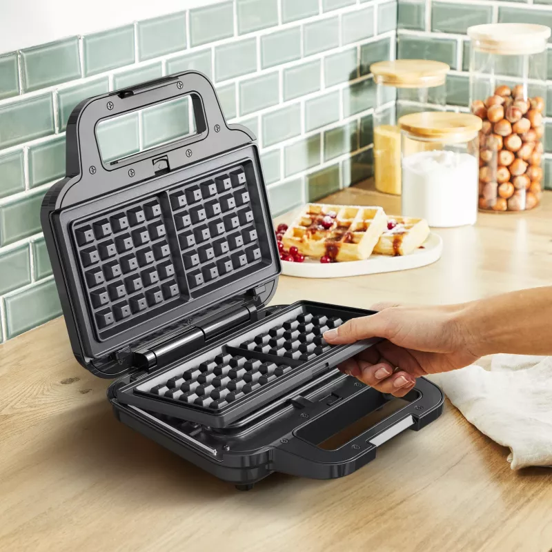 Tefal SW383D10 Sandwichmaker 700 W Schwarz, Edelstahl