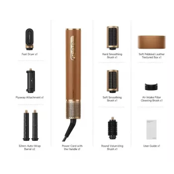 Dreame AirStyle Pro Hairstyling-Set Warm Black, Roségold 1300 W 2,8 m