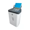 Aktenvernichter HP ONESHRED Auto 200CC — automatische Zufuhr für 200 Blatt, Mikroschnitt P-4, 28-Liter-Auffangbehälter, weiß-grau
