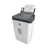 Aktenvernichter HP ONESHRED Auto 200CC — automatische Zufuhr für 200 Blatt, Mikroschnitt P-4, 28-Liter-Auffangbehälter, weiß-grau