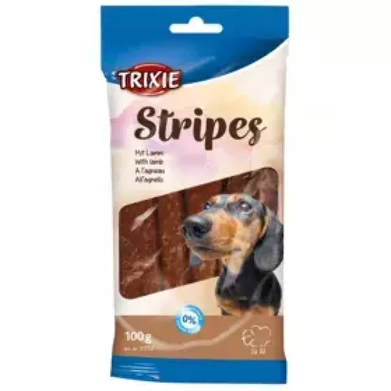 Kau-Snack für Hunde Trixie 31772 — Lammgeschmack, 100-g-Beutel, 10 Stück, Protein 30 %, Fett 6 %