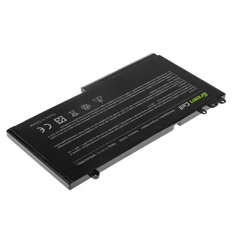 Akku Grün Cell DE117 für DELL Latitude 11 3150/3160, 12/ E5250/E5270 — LiPo 11.1V 3400mAh, 4 Zellen, schwarz