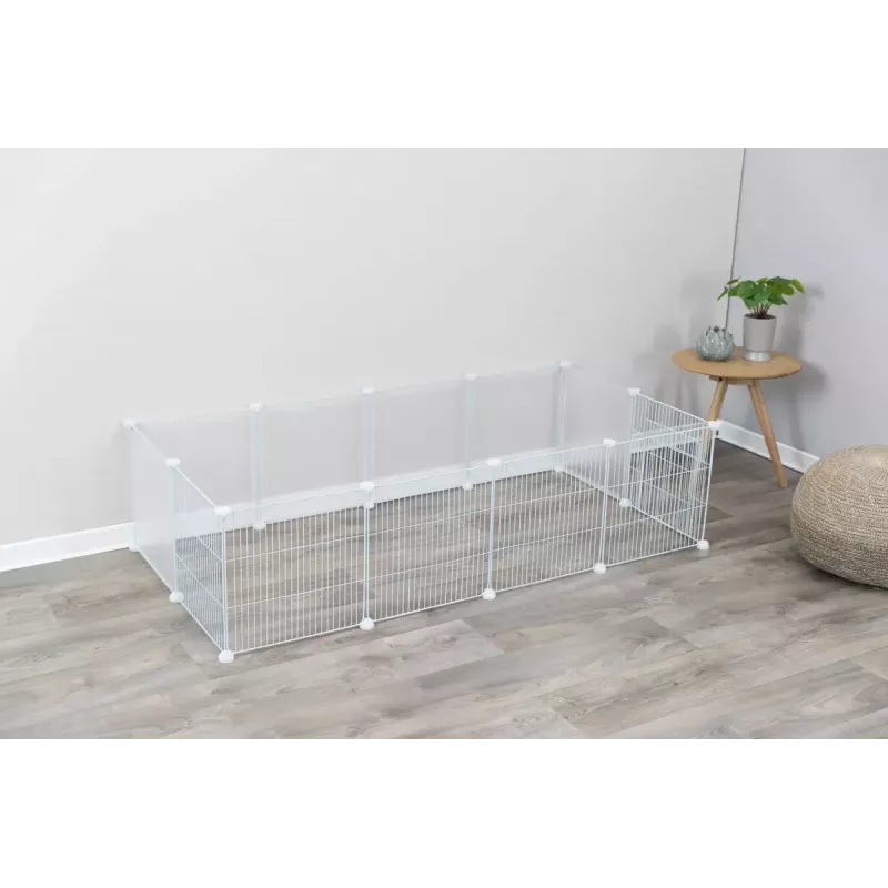 Trixie Indoor-Auslauf TX-62460 für Meerschweinchen/Kaninchen, Metall, Grau, 1400×700×350 mm