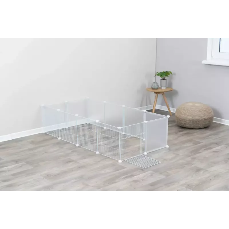 Trixie Indoor-Auslauf TX-62460 für Meerschweinchen/Kaninchen, Metall, Grau, 1400×700×350 mm