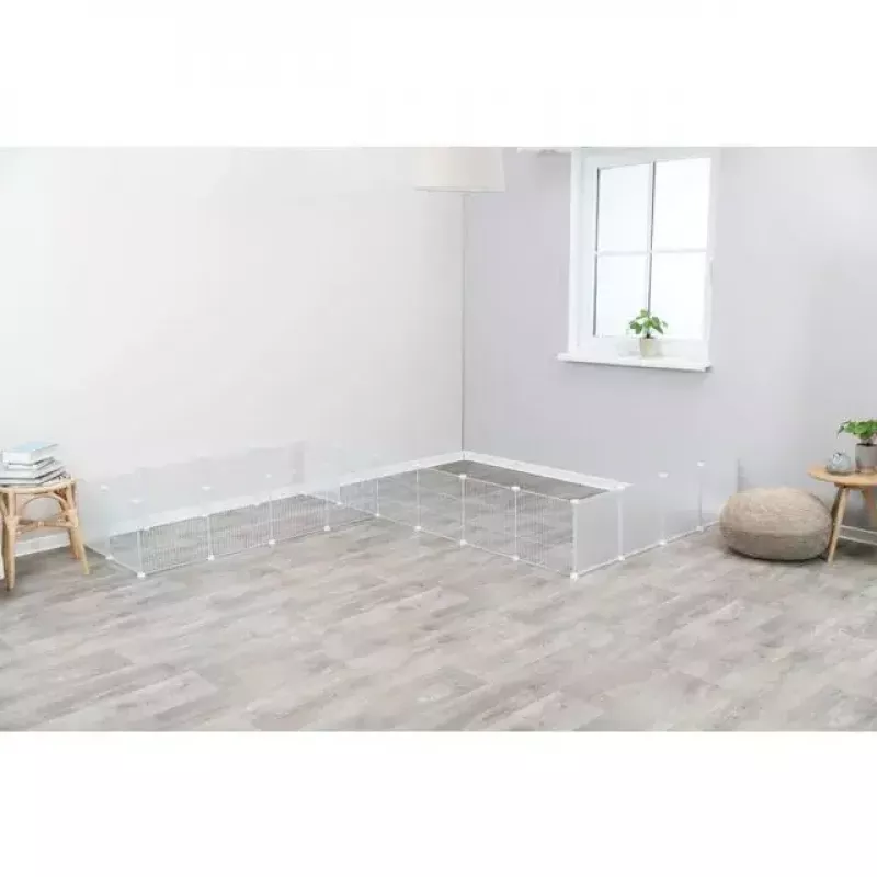 Trixie Indoor-Auslauf TX-62460 für Meerschweinchen/Kaninchen, Metall, Grau, 1400×700×350 mm