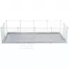 Trixie Indoor-Auslauf TX-62460 für Meerschweinchen/Kaninchen, Metall, Grau, 1400×700×350 mm