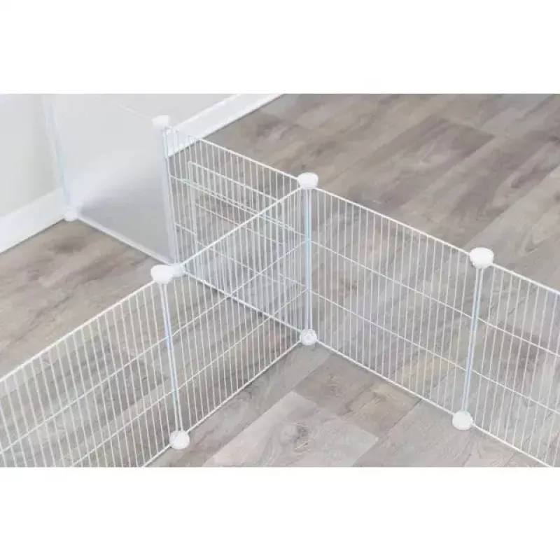 Trixie Indoor-Auslauf TX-62460 für Meerschweinchen/Kaninchen, Metall, Grau, 1400×700×350 mm