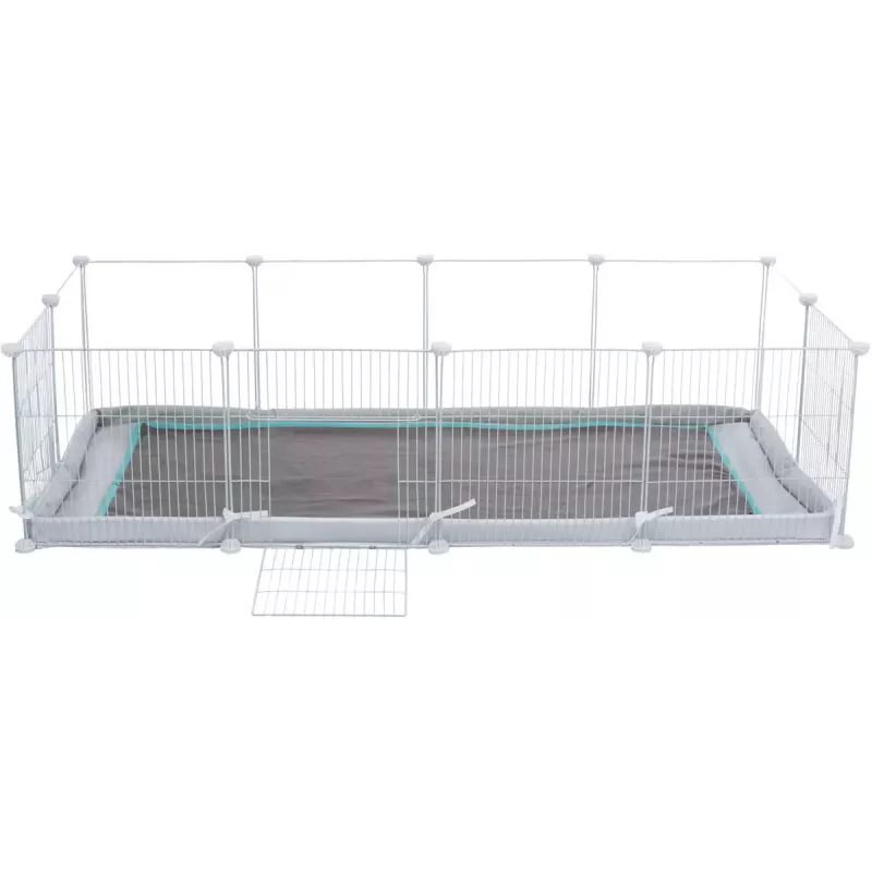 Trixie Indoor-Auslauf TX-62460 für Meerschweinchen/Kaninchen, Metall, Grau, 1400×700×350 mm