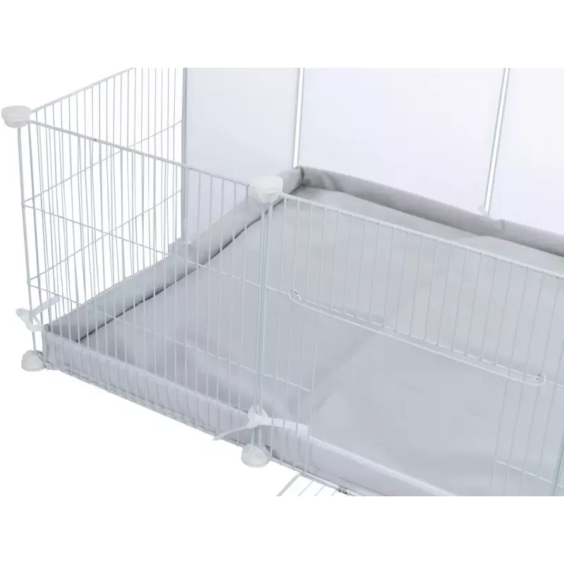 Trixie Indoor-Auslauf TX-62460 für Meerschweinchen/Kaninchen, Metall, Grau, 1400×700×350 mm