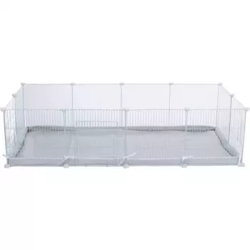 Trixie Indoor-Auslauf TX-62460 für Meerschweinchen/Kaninchen, Metall, Grau, 1400×700×350 mm