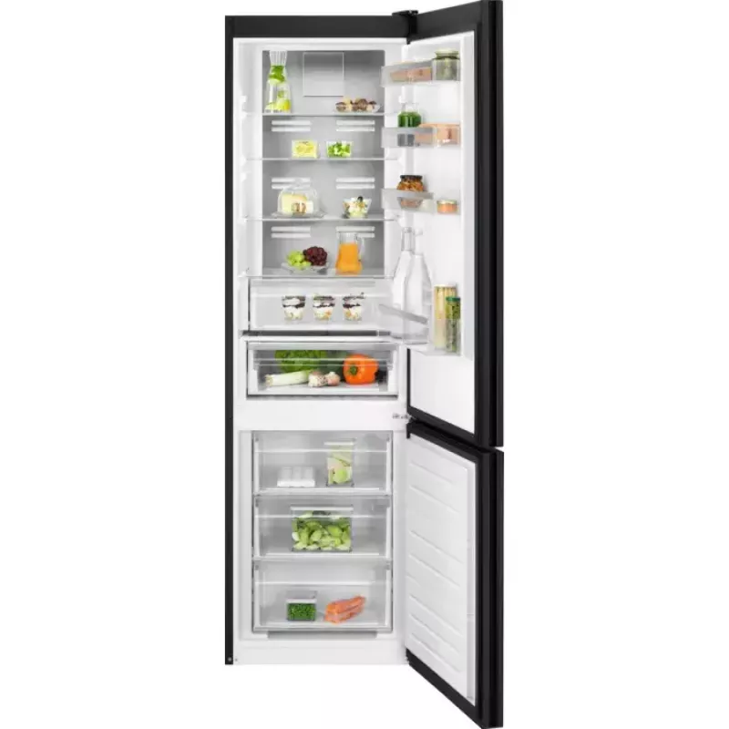 Electrolux LNT7ME36K2 Kühl-Gefrierkombination, 367 l (Kühlschrank 266 l, Gefrierfach 101 l), Gefrierfach unten, No Frost, Energieklasse E, schwarz