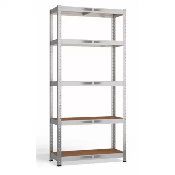 Lagerregal top e shop G7030 — freistehend, verzinkter Stahl, 5 MDF-Einlegeböden, 700×300×1500 mm, 875 kg Gesamtbelastung