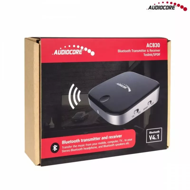 Audiocore AC830 (Baseus Qiyin) Bluetooth-5.0-AUX-Empfänger, Schwarz