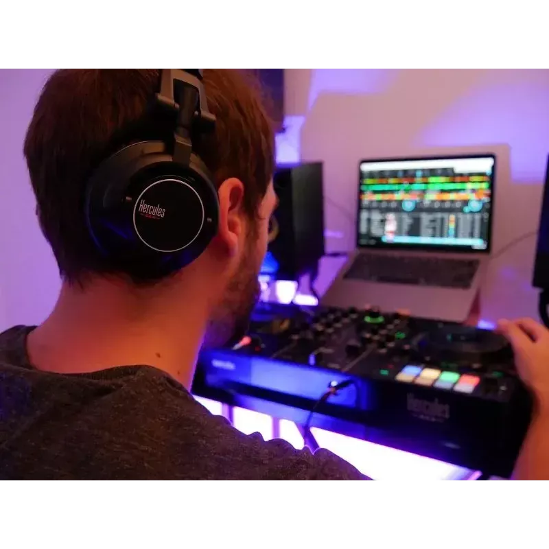 Hercules HDP DJ60 Kopfhörer Kabelgebunden Kopfband Musik Schwarz