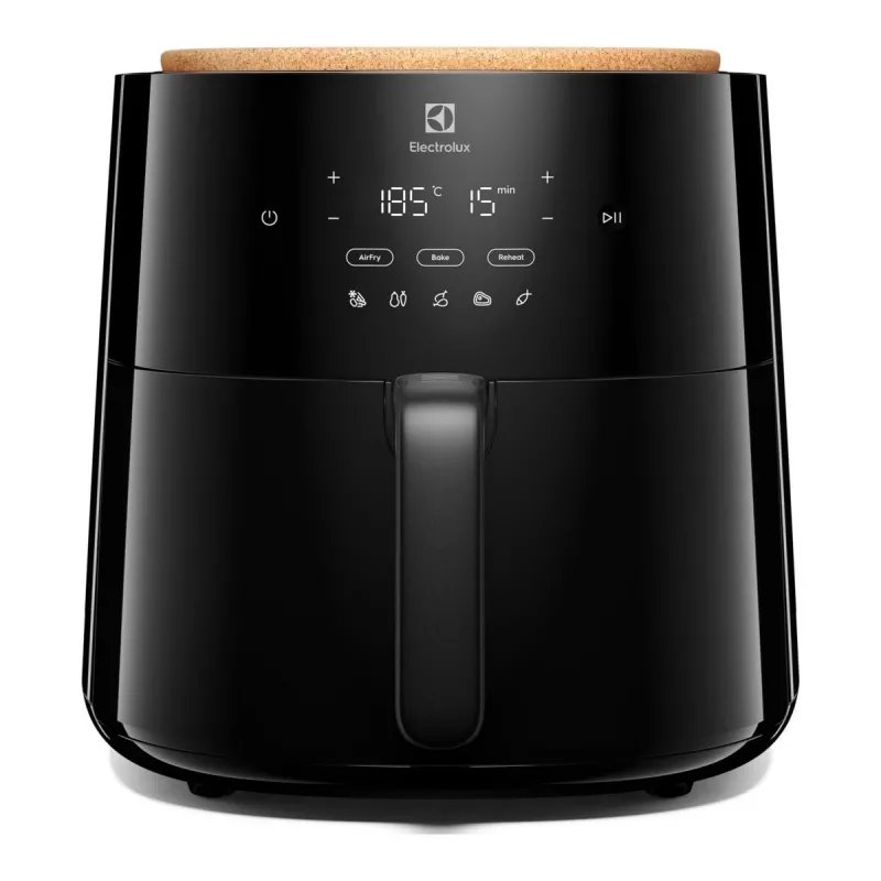 Heißluftfritteuse Electrolux EAF7B – 6,8 L, 1800 W, Touch-Bedienung, 8 Programme, max. 200 °C, schwarz
