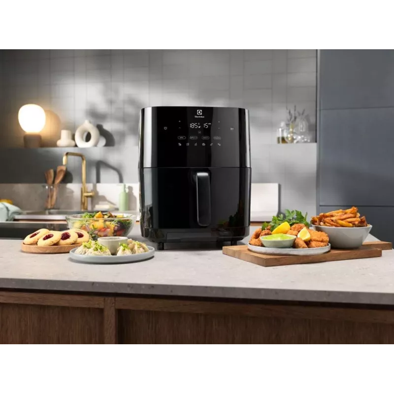 Electrolux EAF7SB Einzel 6,9 L Standgerät 1700 W Heißluftfritteuse Schwarz