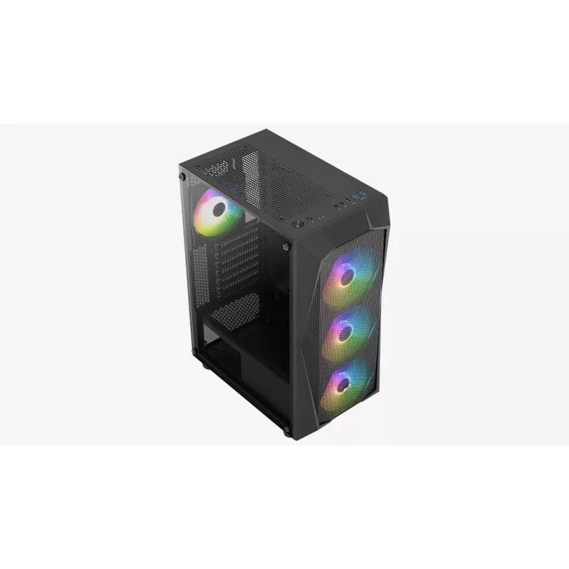 PC-Gehäuse Aerocool Falcon ARGB Midi Tower Schwarz