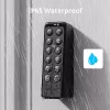 Smart-Türschloss SwitchBot Keypad Touch — Code- und Fingerabdruckzugang, schwarz, CR123A-Batterien, kabellos, 38×36×112 mm