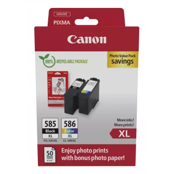Canon PG-585XL/CL-586 PVP Tintenpatrone 2 Stück Original High (XL) Yield Schwarz, Cyan, Magenta, Gelb