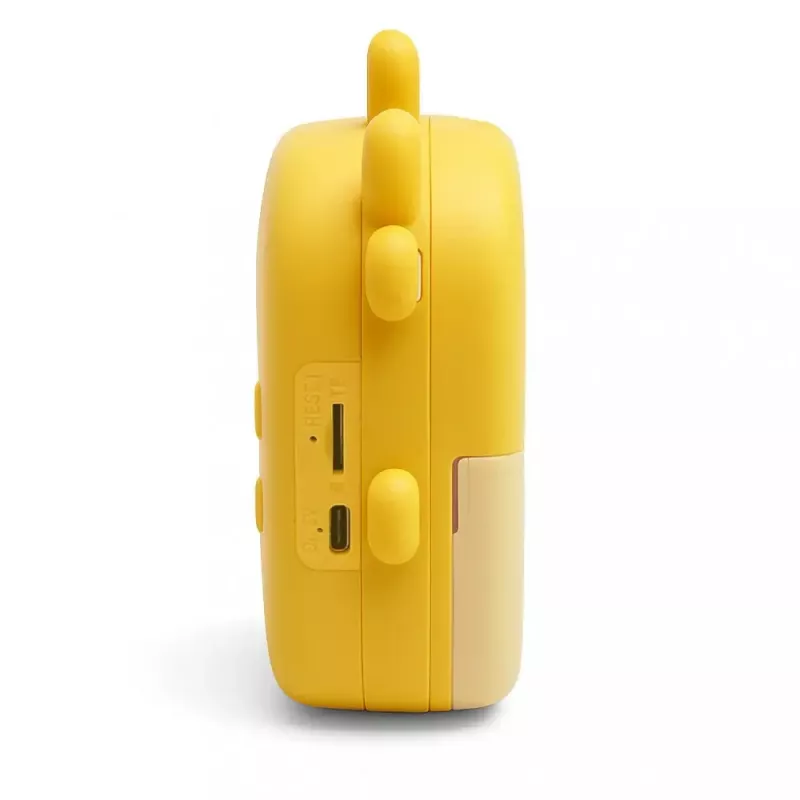 Kinder-Digitalkamera MEDIA-TECH SNAPI MT4108 — 8 MP interpoliert, 1280x720 LCD, 1000 mAh, USB-C, microSD-Slot, gelb