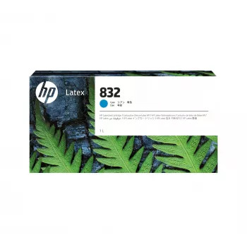 Tintenpatrone HP 832 Cyan 1 L, auf Latexbasis, 1000 ml, Einzelpackung