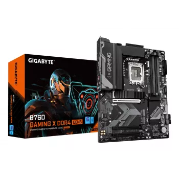GIGABYTE B760 GAMING X DDR4 GEN5 Mainboard – Unterstützt Intel Core CPUs der 14. Generation, 8+1+1 Phasen VRM, bis zu 5333 MHz DDR4 (OC), 3x PCIe 4.0 M.2, 2,5 GbE LAN, USB 3.2 Gen 2