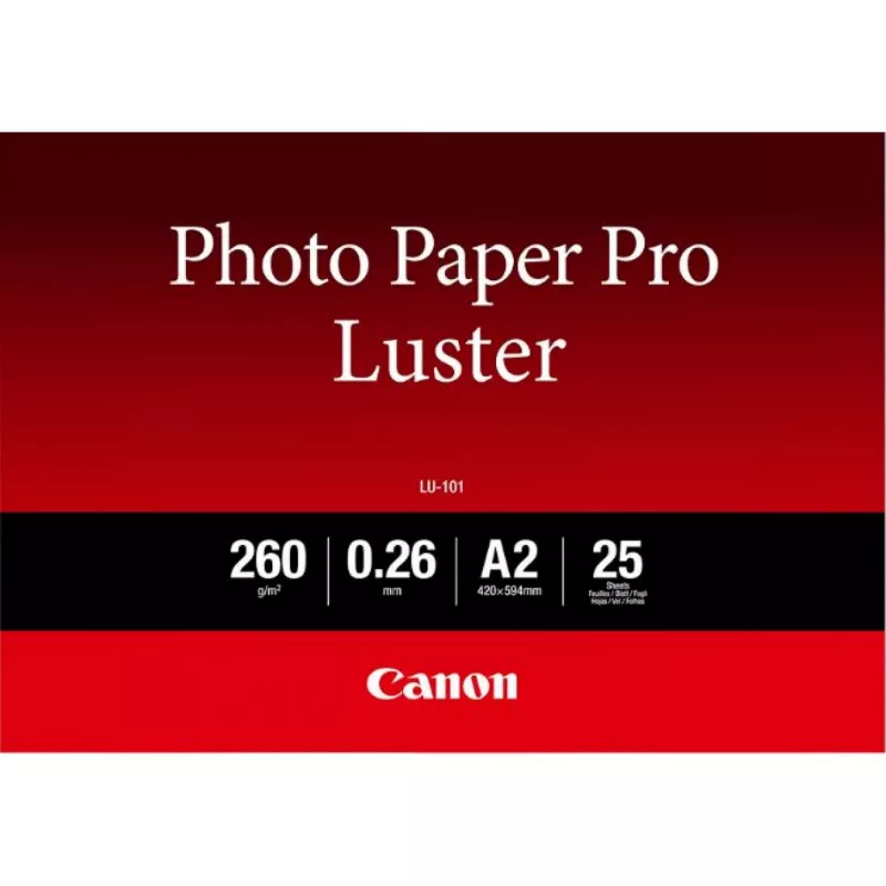 Canon LU-101 Luster Photo Paper Pro A2 – 25 Blatt