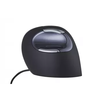 BakkerElkhuizen Evoluent D Medium, Rechtshänder, Vertikales Design, Laser, USB Typ-A, 3200 DPI, Schwarz