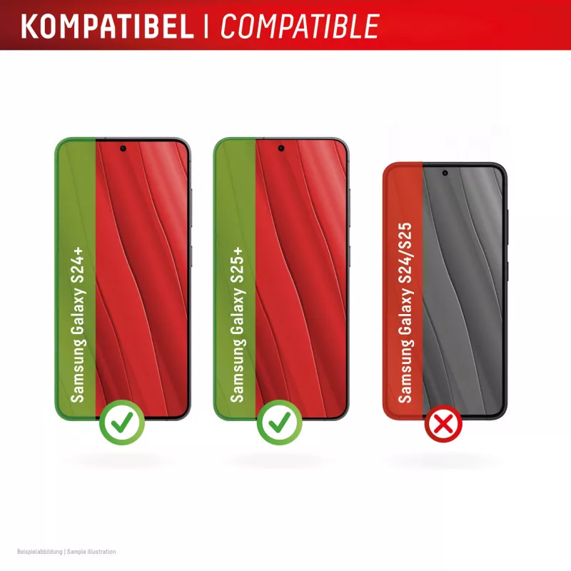 Displex Full Cover Screen Protector (10H) für Samsung Galaxy S24+/S25+, Eco-Montagerahmen, Full Cover