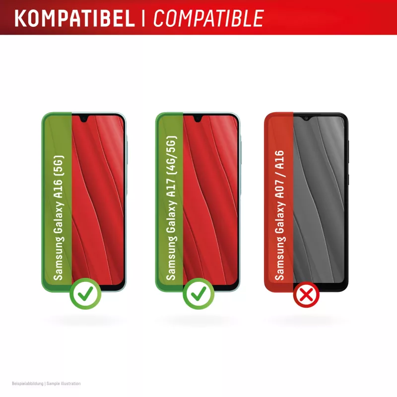 Displex Displayschutz (10H) für Samsung Galaxy A17 (4G/5G)/A16, Eco-Montagerahmen, kratzfest