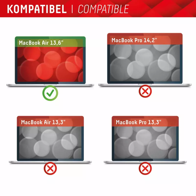 Displex PRIVACY SAFE magnetischer 2-Wege-Sichtschutzfilter für MacBook Air 13,6‘‘