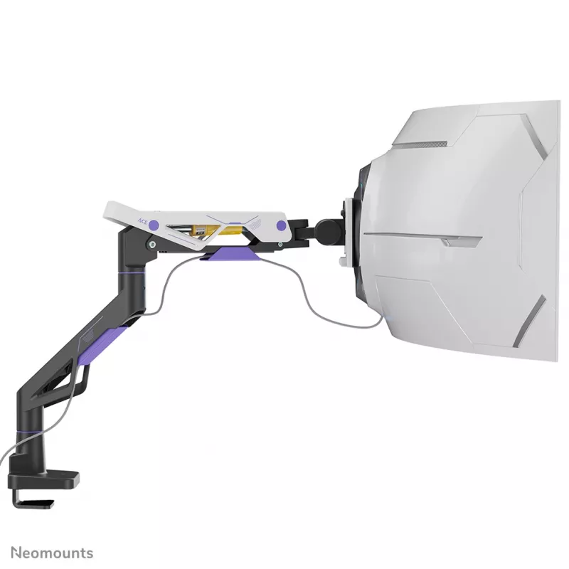 Neomounts DS70-256BL1 Gaming-Monitorarm für 24–57 Zoll Bildschirme, Gasfeder, Topfix, 30 kg Kapazität, VESA 75–200 mm