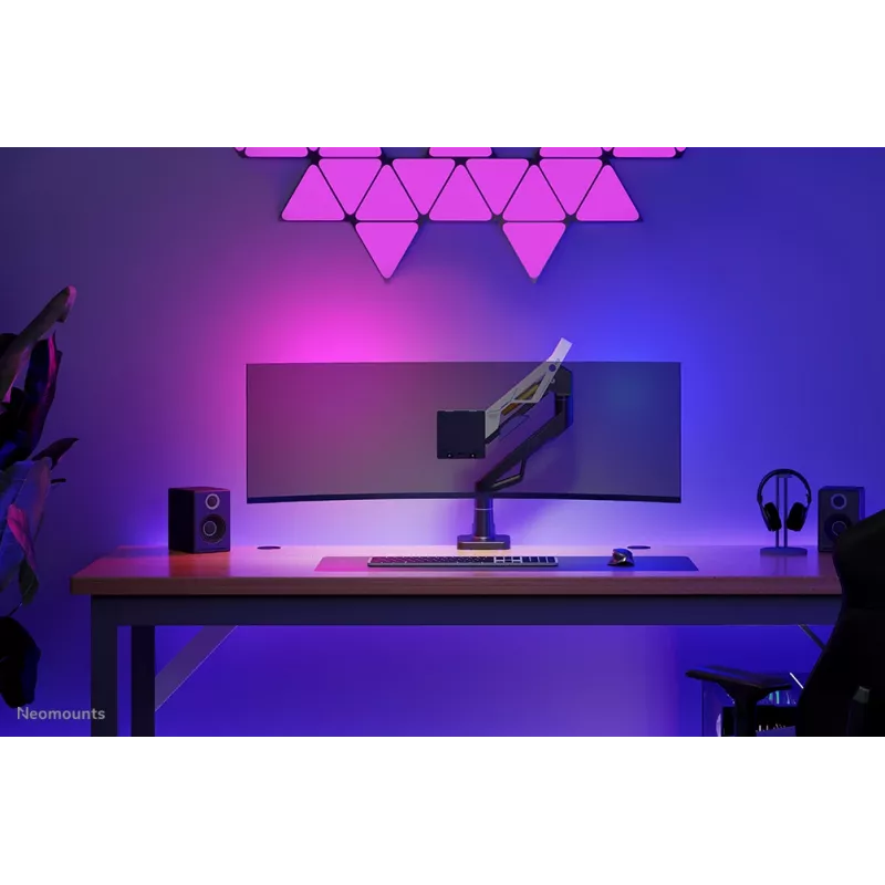 Neomounts DS70-256BL1 Gaming-Monitorarm für 24–57 Zoll Bildschirme, Gasfeder, Topfix, 30 kg Kapazität, VESA 75–200 mm