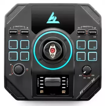 Thrustmaster Sol-R 4 HOTAS Schwarz USB Joystick + Motorkontrollhebel Analog / Digital PC