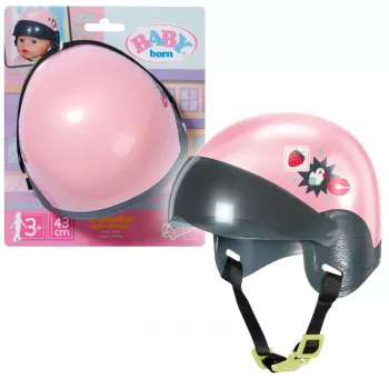 Puppenhelm ZAPF BABY born E-Scooter Helm 43 cm — Textil/Kunststoff, mehrfarbig, Alter 3–12