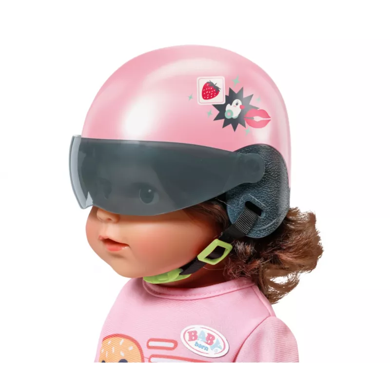 Puppenhelm ZAPF BABY born E-Scooter Helm 43 cm — Textil/Kunststoff, mehrfarbig, Alter 3–12