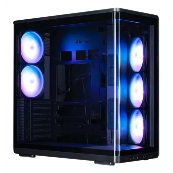ZALMAN P60 Schwarz PC Midi Tower Gehäuse – ATX/Mini-ITX, gehärtetes Glas, 3x120mm Seiten- + 2x120mm Hecklüfter, 290×475×478 mm