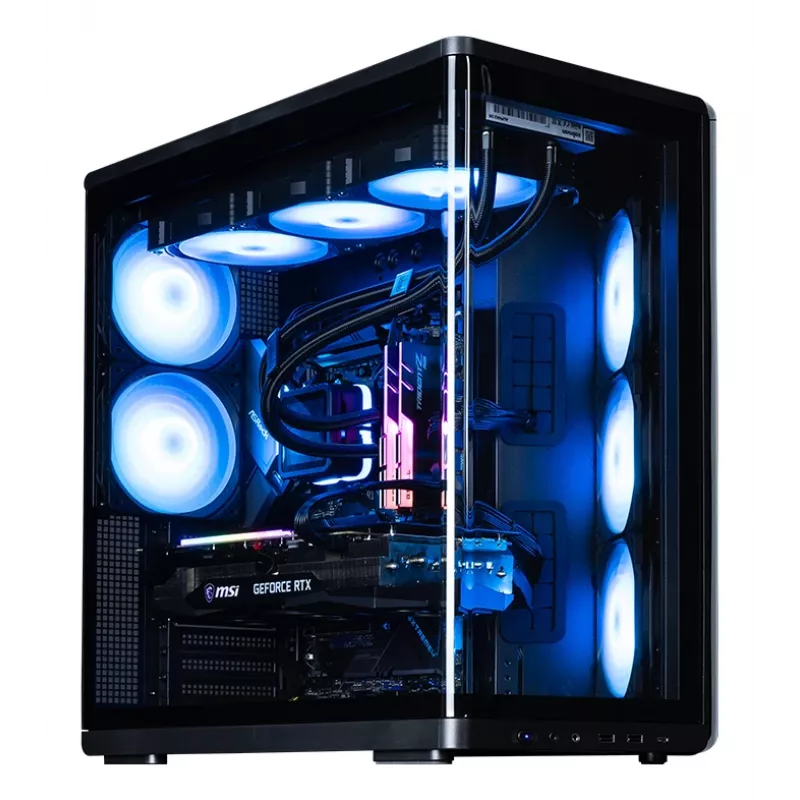 ZALMAN P60 Schwarz PC Midi Tower Gehäuse – ATX/Mini-ITX, gehärtetes Glas, 3x120mm Seiten- + 2x120mm Hecklüfter, 290×475×478 mm