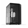 ZALMAN P60 Schwarz PC Midi Tower Gehäuse – ATX/Mini-ITX, gehärtetes Glas, 3x120mm Seiten- + 2x120mm Hecklüfter, 290×475×478 mm