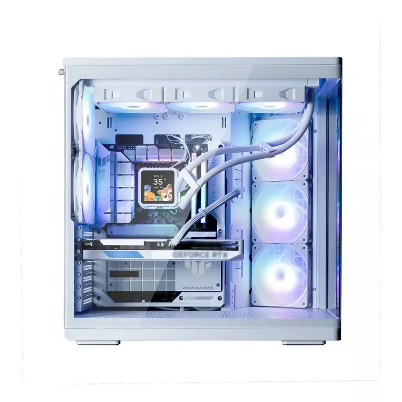 PC-Gehäuse ZALMAN P60 Mid-Tower mit 5x ARGB-Lüftern, weiß