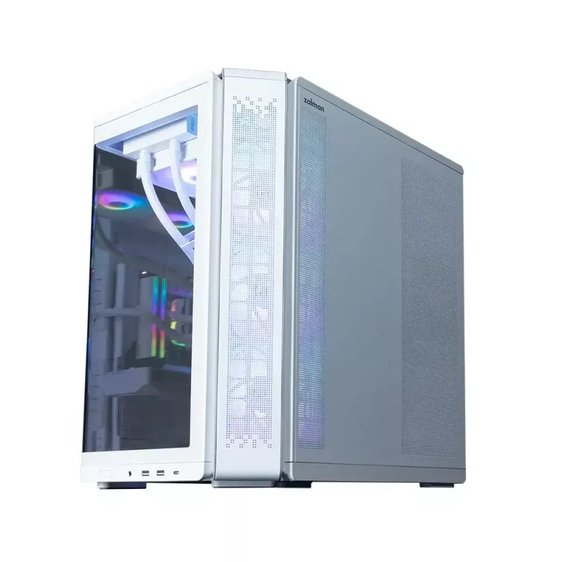 PC-Gehäuse ZALMAN P60 Mid-Tower mit 5x ARGB-Lüftern, weiß