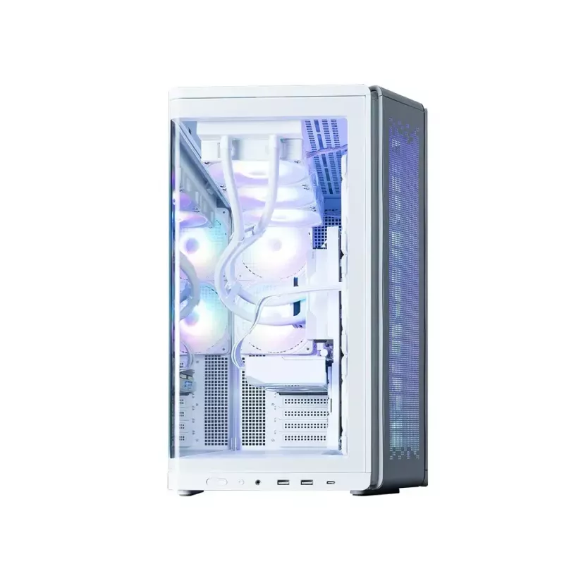 PC-Gehäuse ZALMAN P60 Mid-Tower mit 5x ARGB-Lüftern, weiß