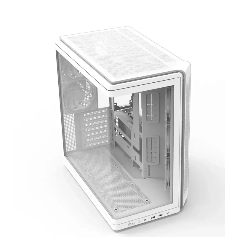 PC-Gehäuse ZALMAN P60 Mid-Tower mit 5x ARGB-Lüftern, weiß