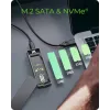 ICY BOX M.2 SATA/NVMe SSD-Gehäuse mit USB 3.2 Gen 2 Type-C und RGB-Beleuchtung
